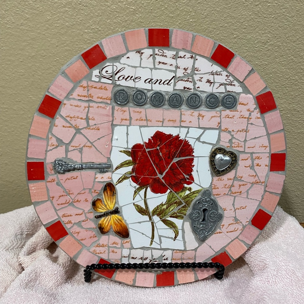 ❤️LOVE & ROMANCE MOSAIC ART decor, FREE EASLE. ***CCO DAY SPECIAL shown below❤️